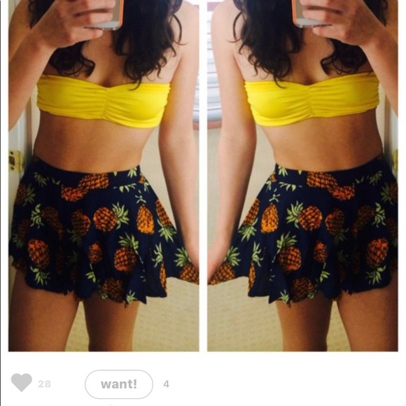 NWT Milk The Goat MLK Shinny Yellow Laguna Bando Bikini | Size S - Picture 13 of 13